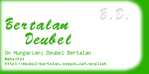 bertalan deubel business card